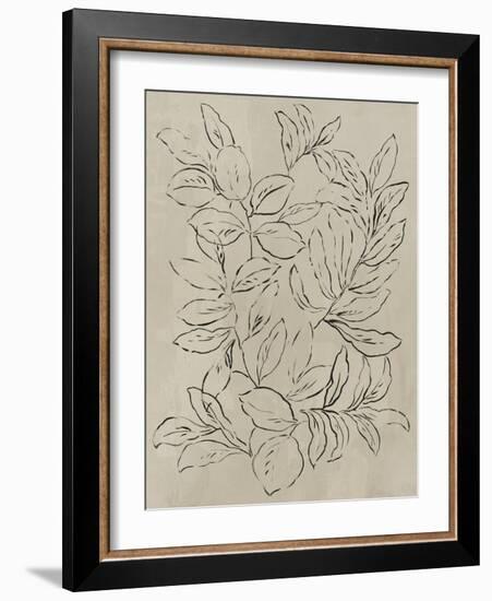 Outlined Leaves II-Asia Jensen-Framed Art Print