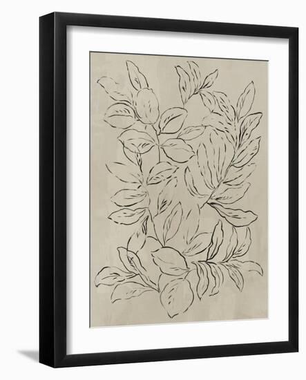 Outlined Leaves II-Asia Jensen-Framed Art Print