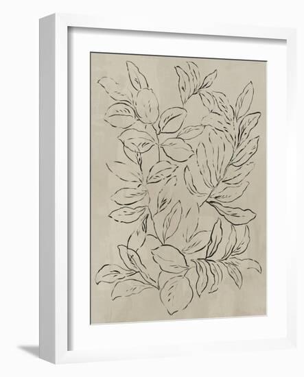 Outlined Leaves II-Asia Jensen-Framed Art Print