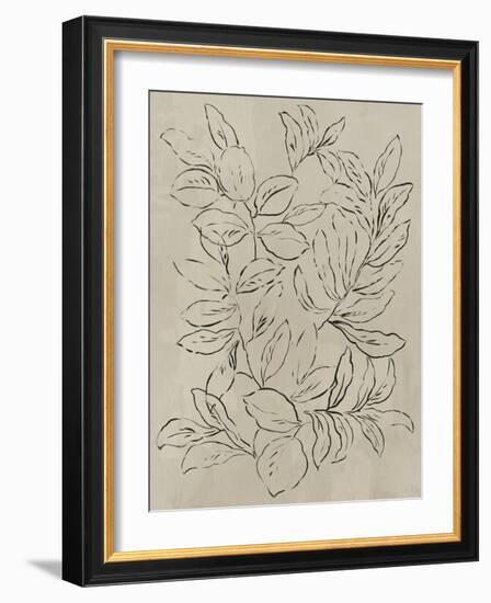 Outlined Leaves II-Asia Jensen-Framed Art Print