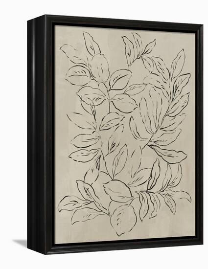 Outlined Leaves II-Asia Jensen-Framed Stretched Canvas