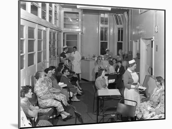 Outpatients Awaiting Treatement at the Montague Hospital, Mexborough, South Yorkshire, 1959-Michael Walters-Mounted Photographic Print