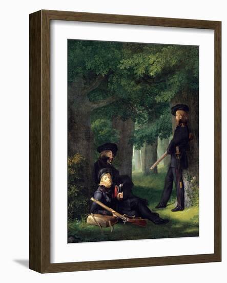 'Outpost Duty' (Les Avant-Poste) 1815 (Oil on Canvas)-Georg Friedrich Kersting-Framed Giclee Print