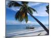 Outrigger Motorboat Moored on Alona Beach, Panglao, Bohol, Philippines-Jack Jackson-Mounted Photographic Print