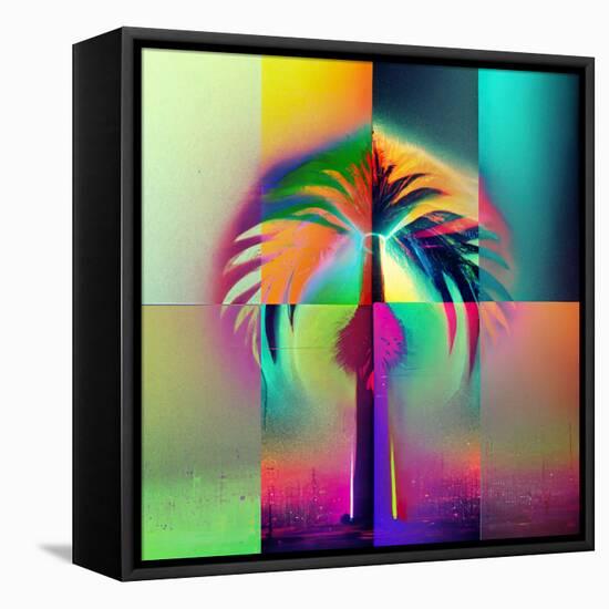 Outrun Tree-null-Framed Stretched Canvas