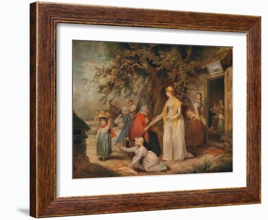 'Outside a Country Alehouse', c18th century-William Ward-Framed Giclee Print