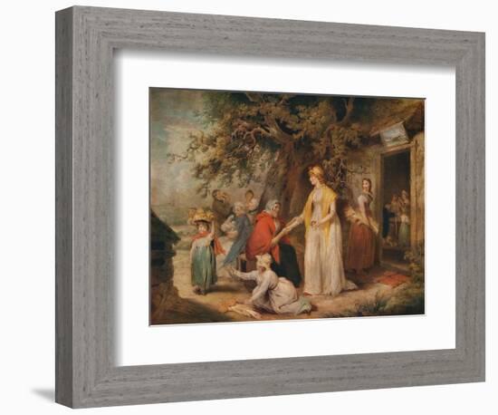 'Outside a Country Alehouse', c18th century-William Ward-Framed Giclee Print