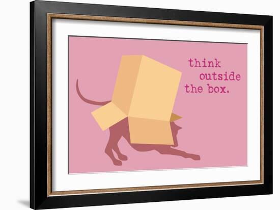 Outside Box - Pink Version-Dog is Good-Framed Premium Giclee Print