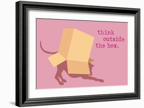 Outside Box - Pink Version-Dog is Good-Framed Premium Giclee Print