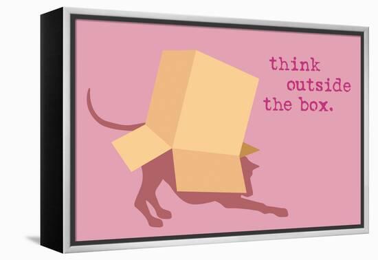 Outside Box - Pink Version-Dog is Good-Framed Stretched Canvas