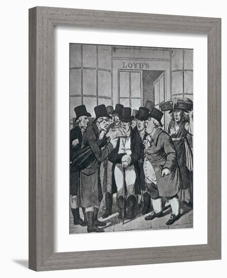 Outside Lloyds of London-English School-Framed Giclee Print