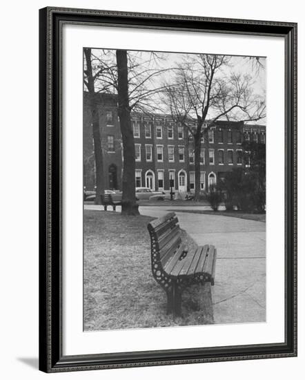 Outside of Journalist Henry L. Mencken's Home-null-Framed Photographic Print
