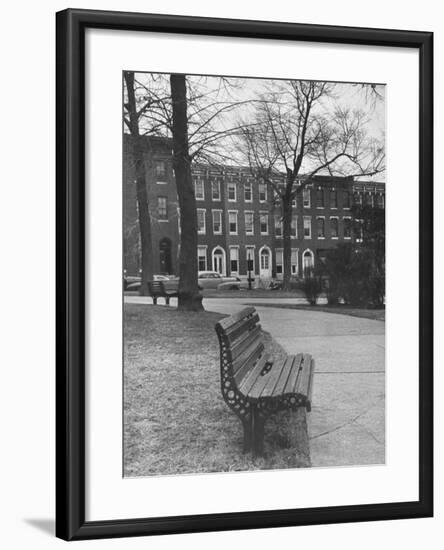 Outside of Journalist Henry L. Mencken's Home-null-Framed Photographic Print