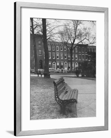 Outside of Journalist Henry L. Mencken's Home-null-Framed Photographic Print