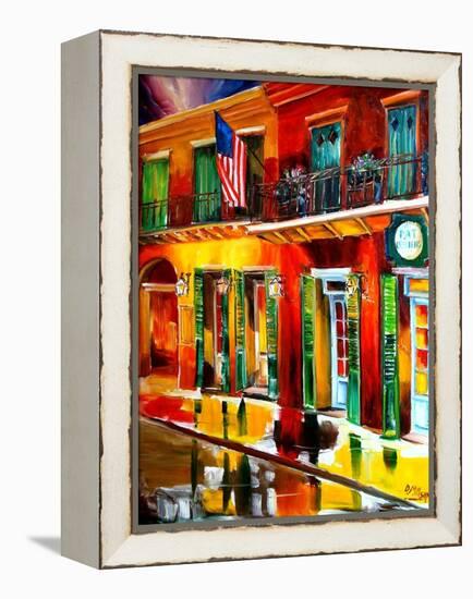 Outside Pat O Briens Bar-Diane Millsap-Framed Stretched Canvas