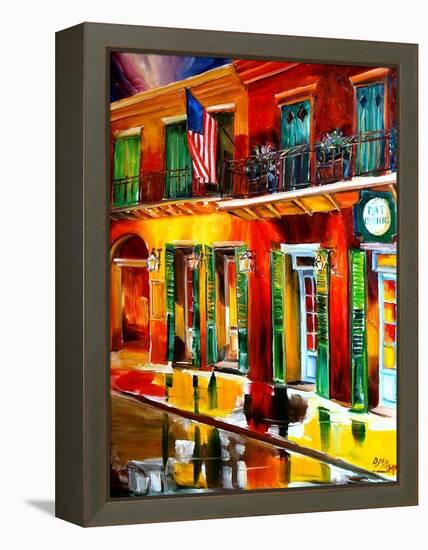 Outside Pat O Briens Bar-Diane Millsap-Framed Stretched Canvas