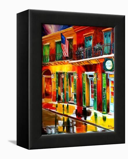 Outside Pat O Briens Bar-Diane Millsap-Framed Stretched Canvas