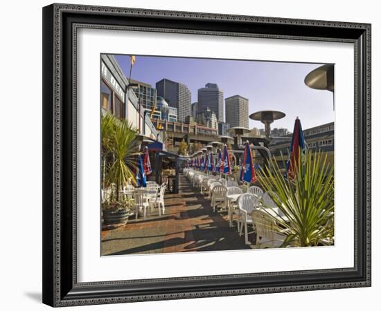 Outside Restaurant Dining Area, Seattle, Washington, USA-Janis Miglavs-Framed Photographic Print