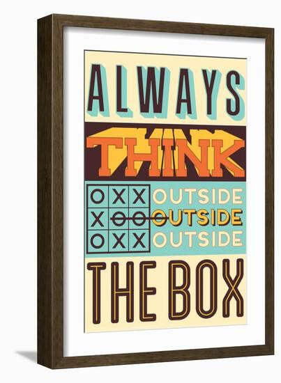 Outside the Box-Vintage Vector Studio-Framed Premium Giclee Print