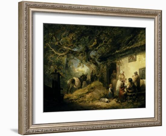 Outside the Dolphin Inn, 1792-George Morland-Framed Giclee Print