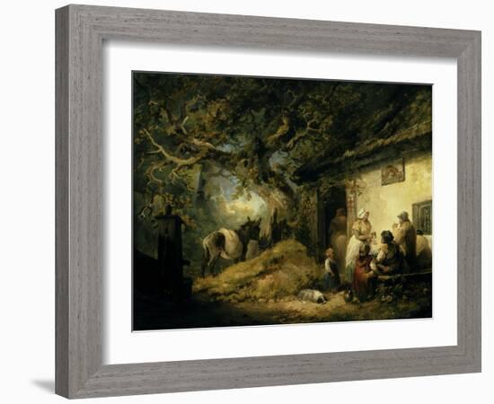 Outside the Dolphin Inn, 1792-George Morland-Framed Giclee Print