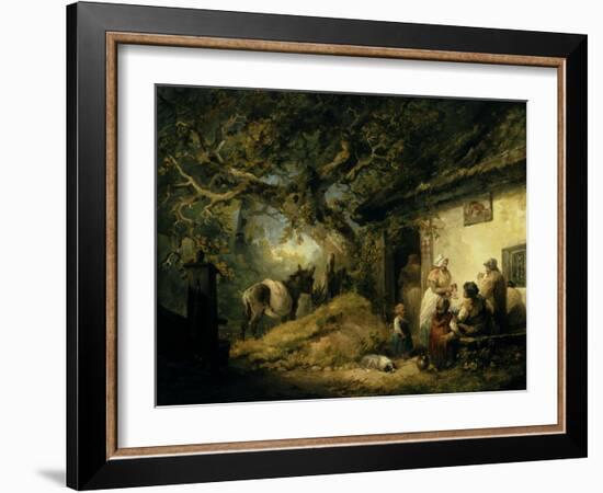 Outside the Dolphin Inn, 1792-George Morland-Framed Giclee Print