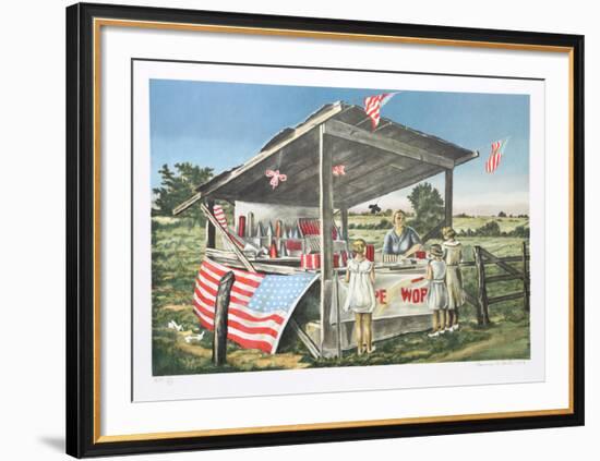 Outside the Limits (Fireworks Stand)-Clarence Holbrook Carter-Framed Collectable Print