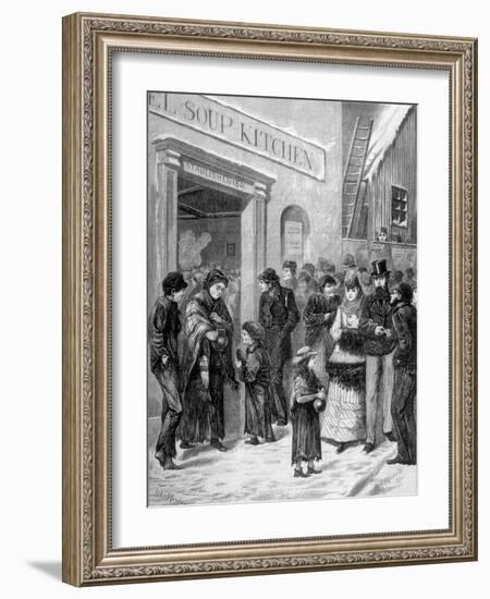 Outside the Soup Kitchen-LC Henley-Framed Art Print