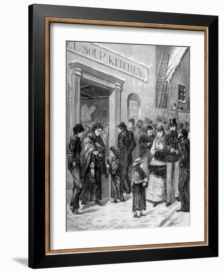 Outside the Soup Kitchen-LC Henley-Framed Art Print