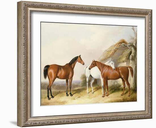 Outside the Stable, 1845-William Barraud-Framed Giclee Print