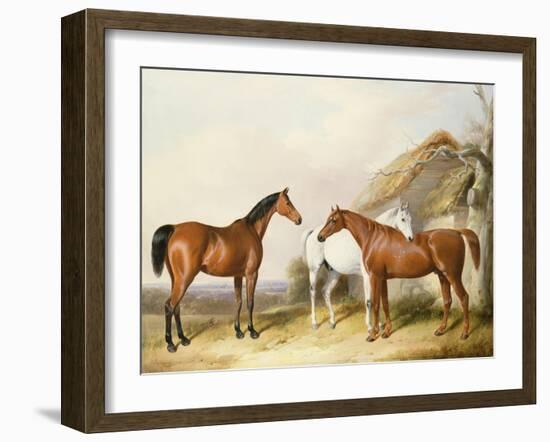 Outside the Stable, 1845-William Barraud-Framed Giclee Print