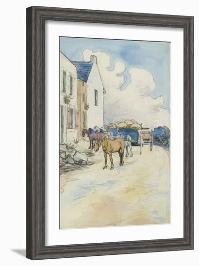 Outside the Wine Shop-Robert Polhill Bevan-Framed Giclee Print