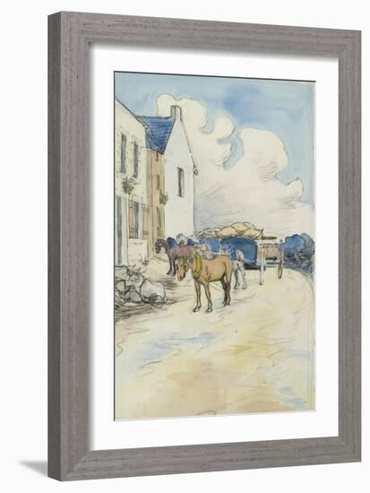 Outside the Wine Shop-Robert Polhill Bevan-Framed Giclee Print