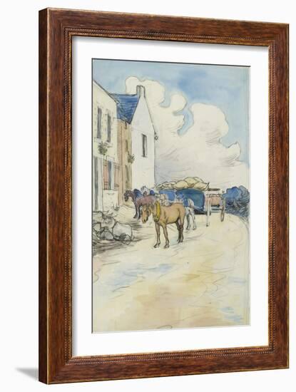 Outside the Wine Shop-Robert Polhill Bevan-Framed Giclee Print