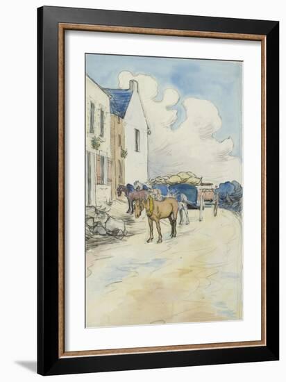 Outside the Wine Shop-Robert Polhill Bevan-Framed Giclee Print