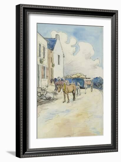 Outside the Wine Shop-Robert Polhill Bevan-Framed Giclee Print