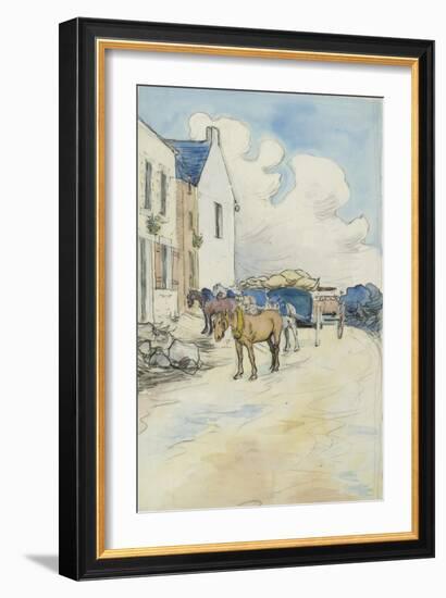 Outside the Wine Shop-Robert Polhill Bevan-Framed Giclee Print