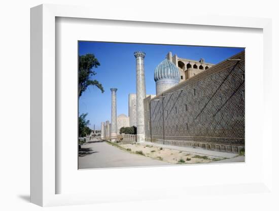 Outside wall of Shir-Dar Madrasa, Samarkand, c20th century-CM Dixon-Framed Photographic Print