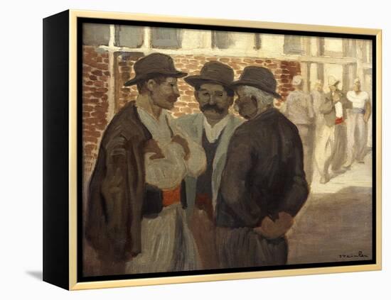 Ouvriers Du Batiment' ('Construction Workers), C1911-Theophile Alexandre Steinlen-Framed Premier Image Canvas