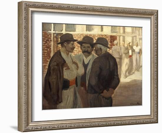 Ouvriers Du Batiment' ('Construction Workers), C1911-Theophile Alexandre Steinlen-Framed Giclee Print