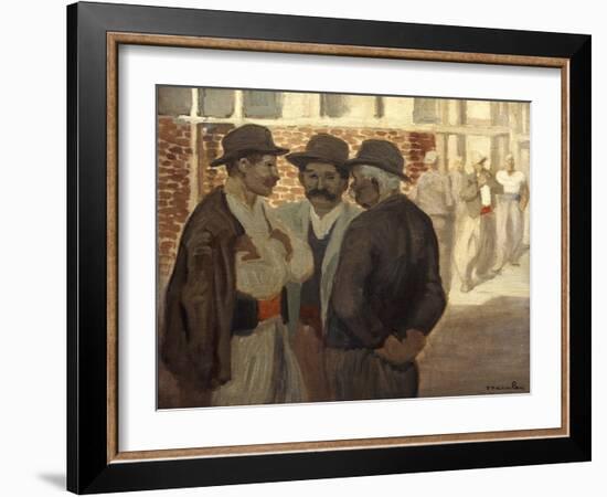 Ouvriers Du Batiment' ('Construction Workers), C1911-Theophile Alexandre Steinlen-Framed Giclee Print