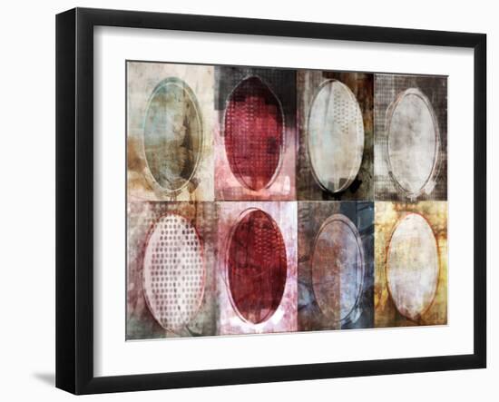 Oval Gridlock-Ken Roko-Framed Art Print