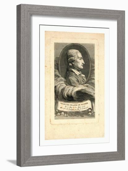 Oval Head-And-Shoulders Profile Portrait of French Balloonist Jean-François Pilâtre De Rozier-null-Framed Giclee Print