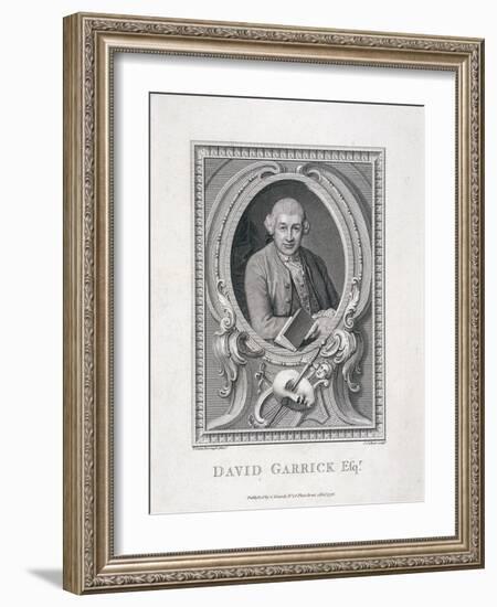 Oval Portrait of David Garrick, 1776-J Collyer-Framed Giclee Print