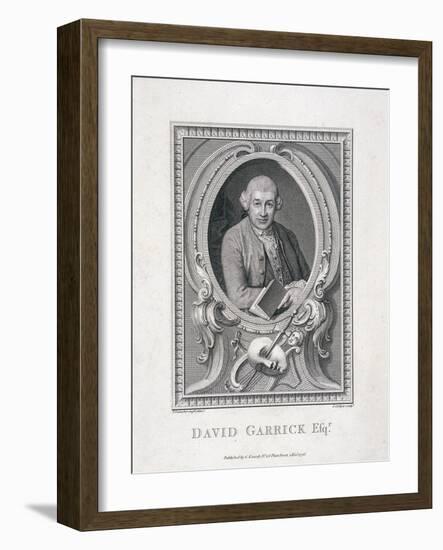 Oval Portrait of David Garrick, 1776-J Collyer-Framed Giclee Print