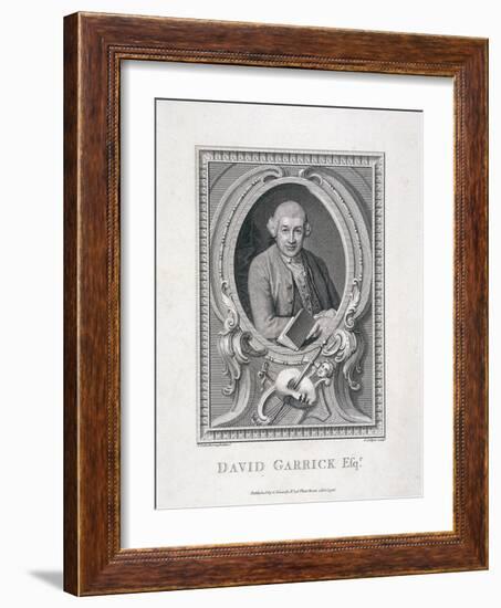 Oval Portrait of David Garrick, 1776-J Collyer-Framed Giclee Print