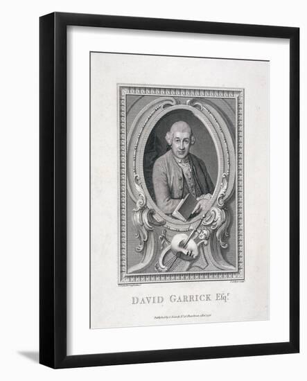 Oval Portrait of David Garrick, 1776-J Collyer-Framed Giclee Print