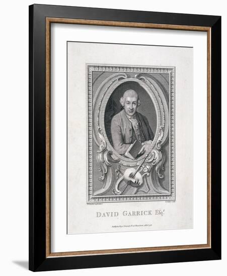 Oval Portrait of David Garrick, 1776-J Collyer-Framed Giclee Print