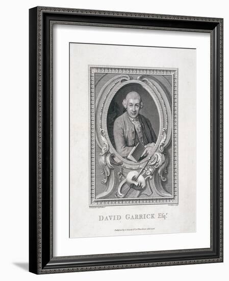 Oval Portrait of David Garrick, 1776-J Collyer-Framed Giclee Print