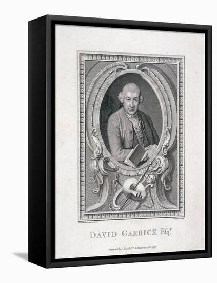 Oval Portrait of David Garrick, 1776-J Collyer-Framed Premier Image Canvas